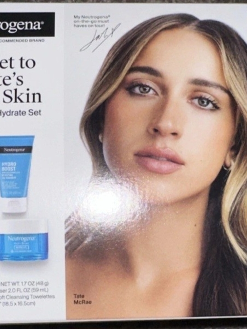 Neutrogena x Tate McRae Secret to Tate’s Juicy Skin Hydro Boost Set NIB